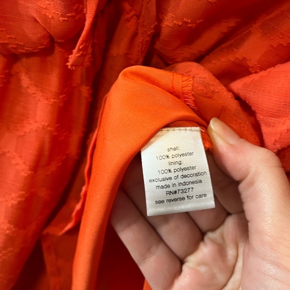 Elizabeth and James Orange Long Sleeve Blouse Size Medium - Picture 10 of 10